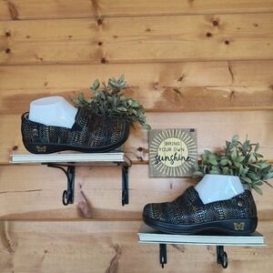 Alegria KEL-7591 Leather Slip-On Shoes Keli Earthy Lux Nursing Clog Work Sz 36/6